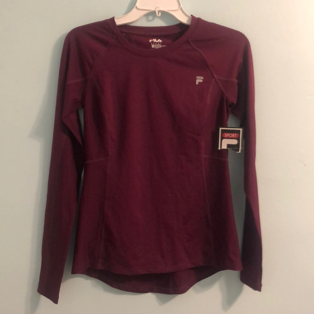 maroon fila long sleeve
